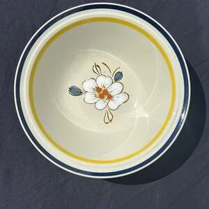 Vintage Acsons Master Piece 8633 Floral Stoneware Serving Bowl Japan